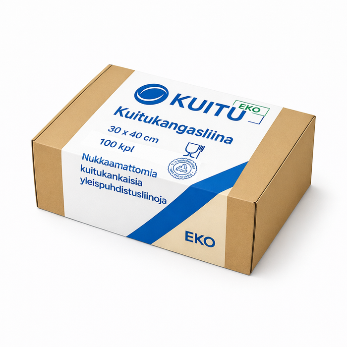 KUITU EKO - Kuitukangasliina rasiassa ja rullassa (100 % viskoosi) - Sairex