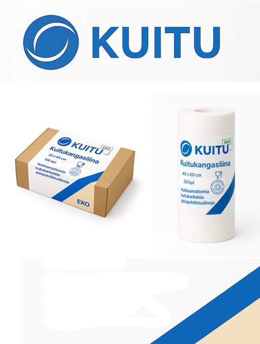 KUITU EKO - Kuituliina rasiassa ja rullassa (100 % viskoosi) - Sairex