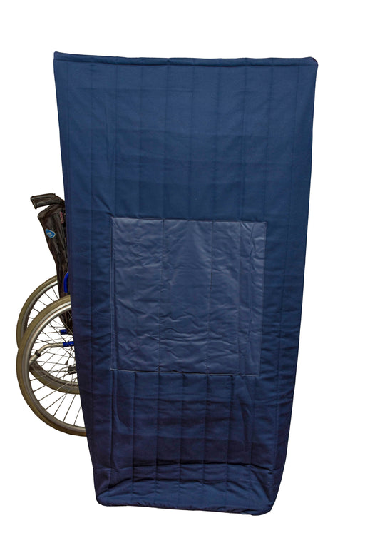 Lämpöpussi pyörätuolia käyttävälle - täyspitkä malli hupulla - Sairex