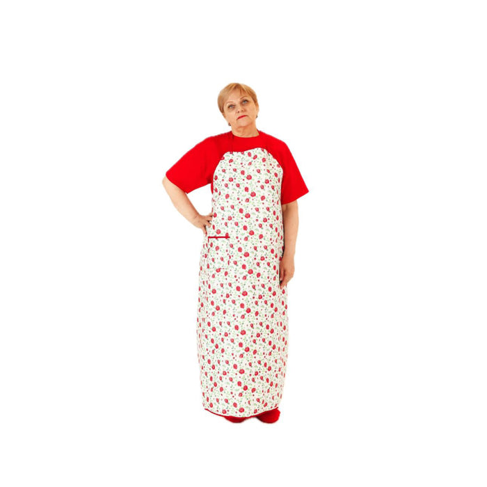 Puuvillainen esiliina taskuilla, kuviollinen - Sairex